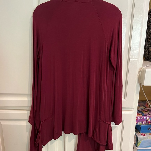 Cardigan pockets Rayon spandex sz XS/S Logo by Lori long sleeves - Picture 4 of 8